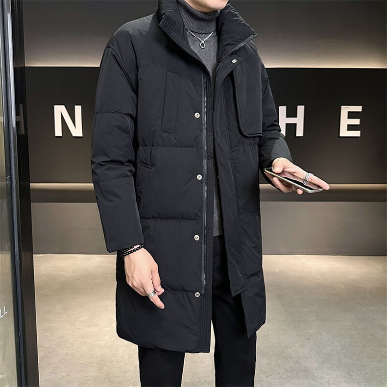标50白鸭绒2024新款羽绒服男士中长款外套B240-23899-P295,男装羽绒服,电商B240