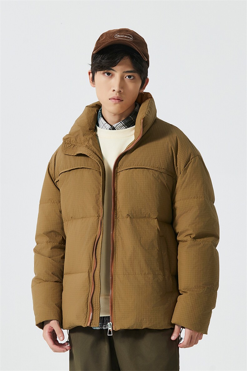 新标90白鸭绒简约休闲立领外套纯色加厚羽绒服ESY0212-P210,男装羽绒服,电商B306