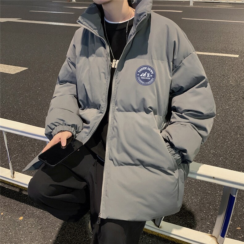 秋冬新款韩版加绒加厚保暖立领宽松棉服外套男MY2050P95控118,男装棉衣,电商A268