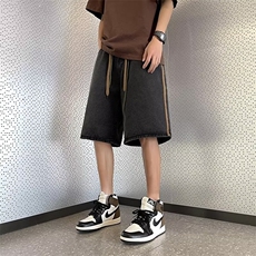 日系牛仔短裤男夏潮牌ins高街五分裤宽松美式休闲中裤N0759-P40，男装牛仔裤，星座308B-2
