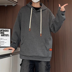 WY209/P60春装新款连帽卫衣男美式潮宽松运动大码ins潮流复古外套，男装卫衣，电商基地A050