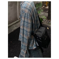 1506/QC050/P35美式高街潮牌复古格子新款宽松衬衣美式情侣外套，男装衬衫，星座1506