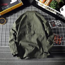 2021春秋季新日系网格风大码男潮牌工装夹克棒球领外套J961-P75，男装夹克，电商A001
