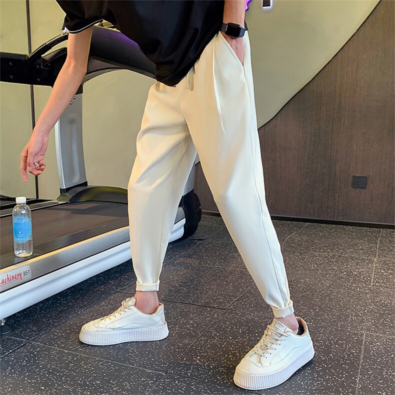 社会小伙春秋季男士纯色西裤时尚百搭小脚长裤子男C208-6747特P48，男装西裤，电商C208