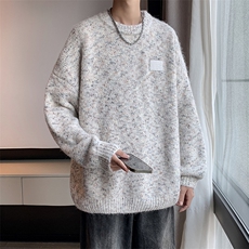 马海毛加厚针织衫男女韩版潮流宽松百搭帅2024秋冬毛衣MZ474-P75，男装针织衫/毛衣，星座412-3