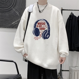半高领毛衣男大码胖子针织衫毛线衣 M18422-P45 加绒款-P65图片