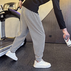 社会小伙秋冬新款休闲裤子男千鸟格店主风长裤2283-P65，男装休闲裤，星座313B-2(原星座309A-2)