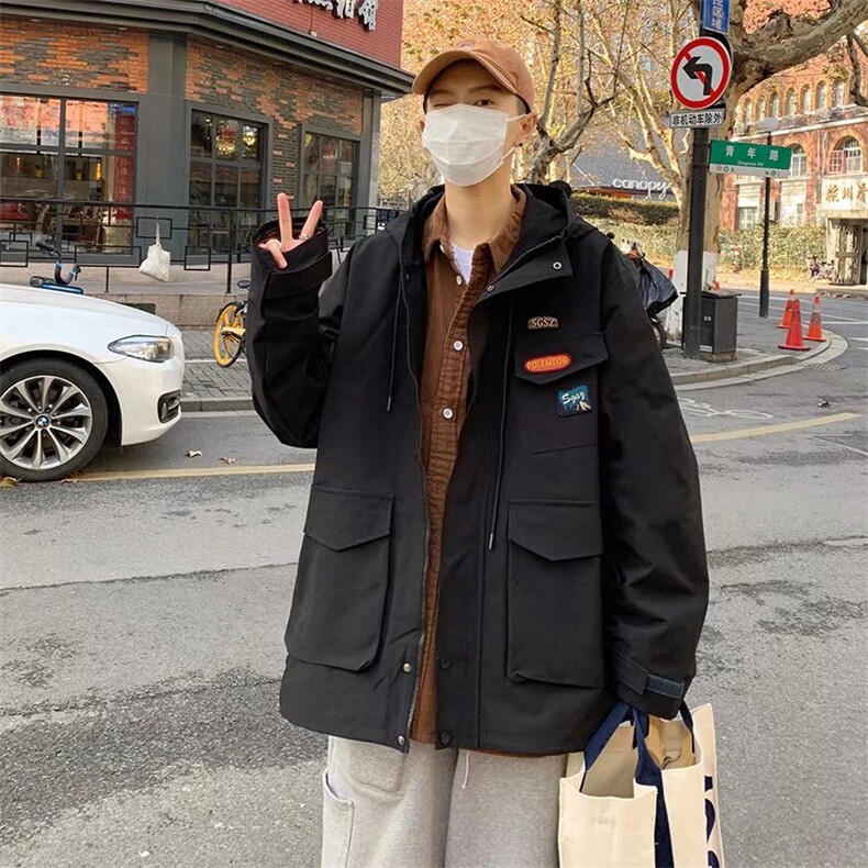 潮流夹克潮男春季连帽外套HY12P71图片