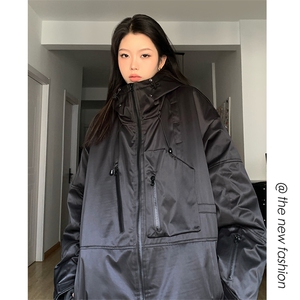 冬季防水防寒连帽冲锋衣中性保暖加棉加厚情侣款雪服外套M42-P165图片