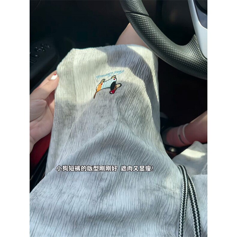 XZ809A/TZKZ07/45/控58宽松冰丝休闲绣花腊肠狗短裤,男装牛仔裤,星座809A(原222-1)