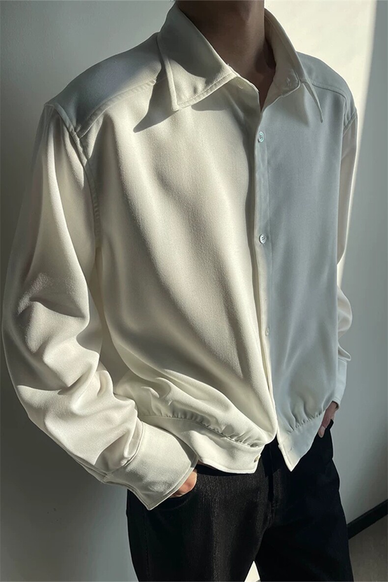 [网图]春季知识分子长袖衬衫高智感纯色休闲男C64144-TP3568,男装衬衫,电商A102