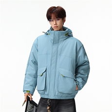新款冬季大码羽绒棉服棉袄连帽工装韩版宽松外套A436-2533-P98，男装棉衣，电商A436