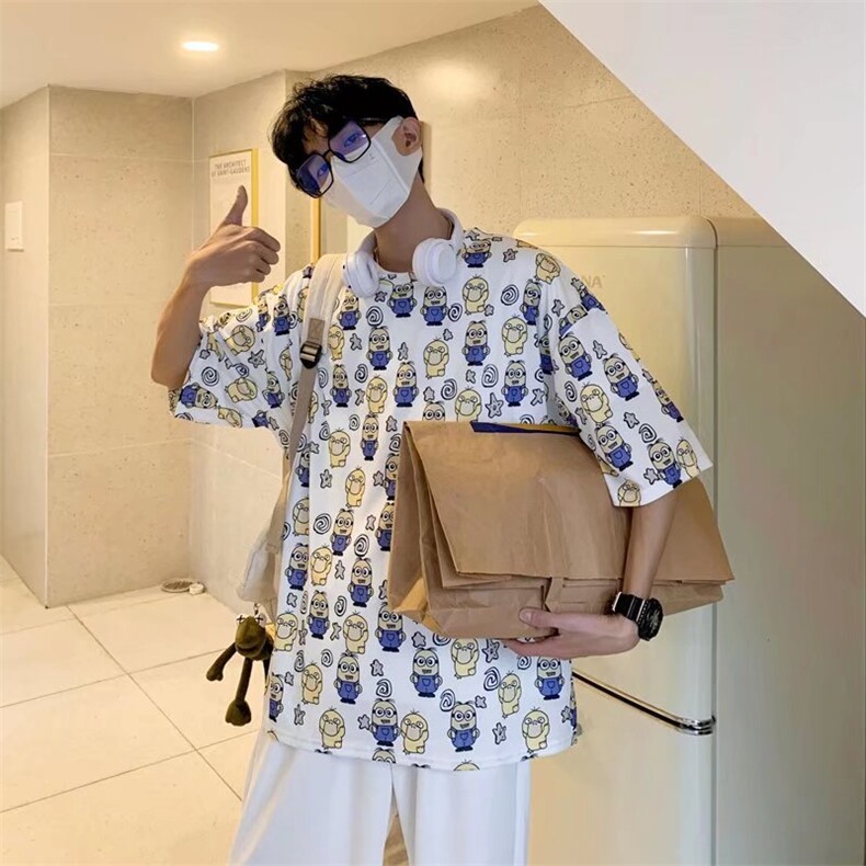 短袖衬衫春款男港风潮流C609P25,男装衬衫,星座1116-2