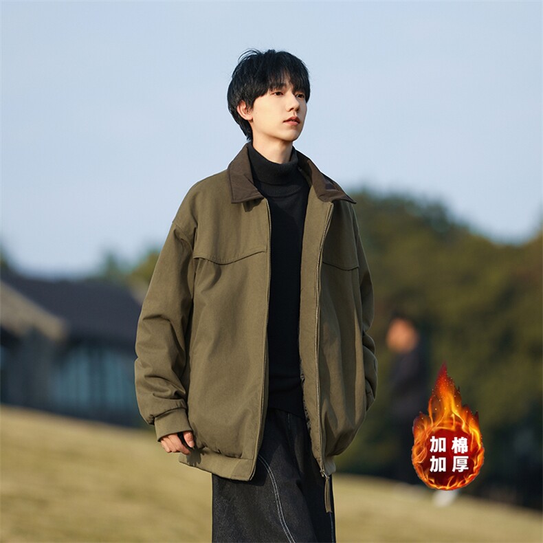 纯棉数据款美式工装夹克冬季宽松翻领棉衣男109-M182-P88,男装夹克,星座109