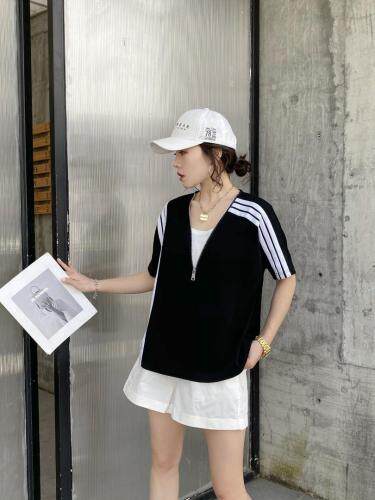 休息时尚短袖上衣，女装，欧倪