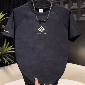 扎染短袖t恤衫男生款2025夏季设计感休闲T恤上衣美式潮牌男装半袖图片