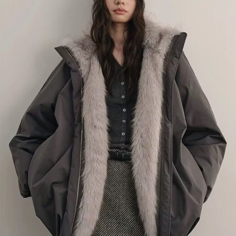 加绒加厚冬款男女高领毛领立领保暖棉袄面包服外套MY269 P86图片