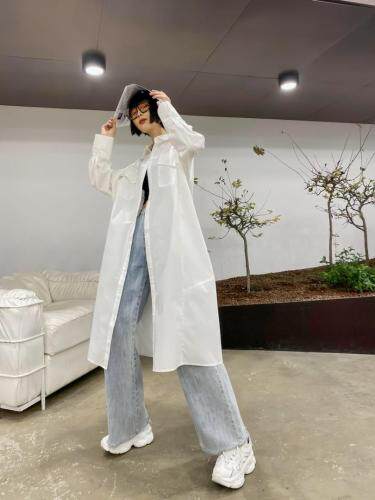 现货长款两穿衬衣，女装，C&B