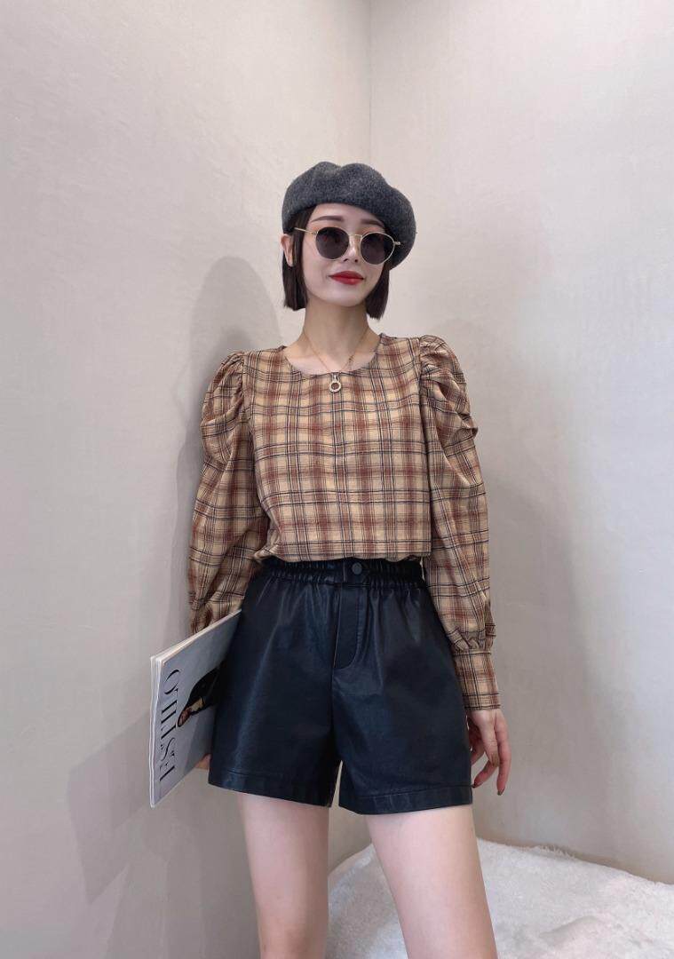 时尚格子上衣，其它，红利秀雅