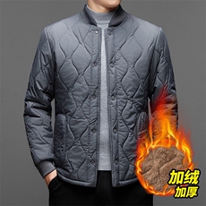 中老年羊羔绒男外套棉衣加绒棉服大码加厚冬装棉袄夹克保暖感，男装夹克，钱塘6003（原4033）