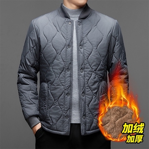 中老年羊羔绒男外套棉衣加绒棉服大码加厚冬装棉袄夹克保暖感图片