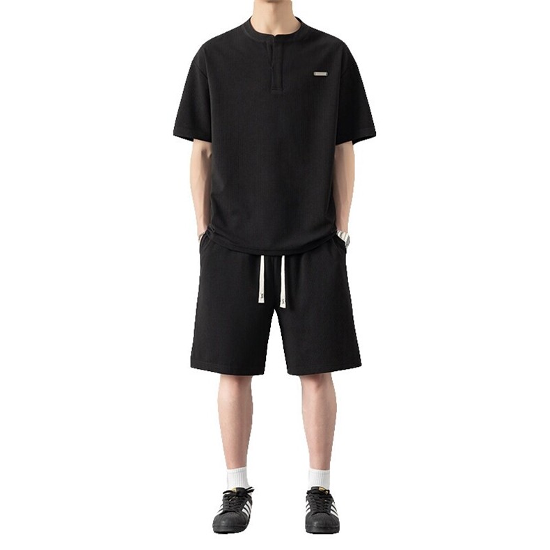 TZ25315-特P60运动服套装男士夏季休闲短袖短裤大码男生酷帅,男装牛仔裤,电商D310B-1