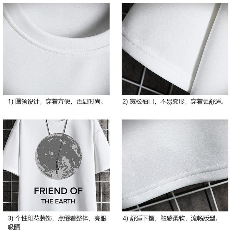 TK28254-P25春夏季七分袖t恤男大码五分袖男短袖中袖网格,男装T恤,电商A040A