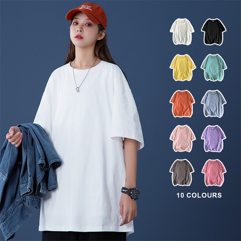 2024夏季新款中性风大码纯色圆领10色短袖T恤S-5XHT21000-P15，男装T恤，电商A022