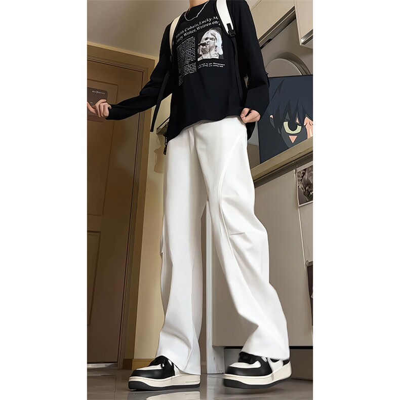 8XL-M春季弯刀裤工装裤子男美式高街马吉拉西裤阔腿直筒KZ009P58,男装西裤,电商B312