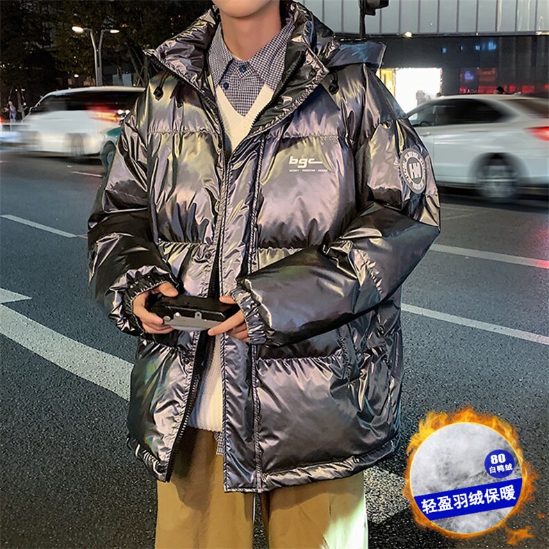 特批港风夜景新款标80白鸭绒连帽羽绒服YR100P165控268,男装羽绒服,电商A247