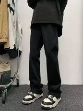 美式vibe裤子男高街潮牌黑色牛仔裤修身窄版显瘦直筒裤7028-p35，男装牛仔裤，星座1008-1