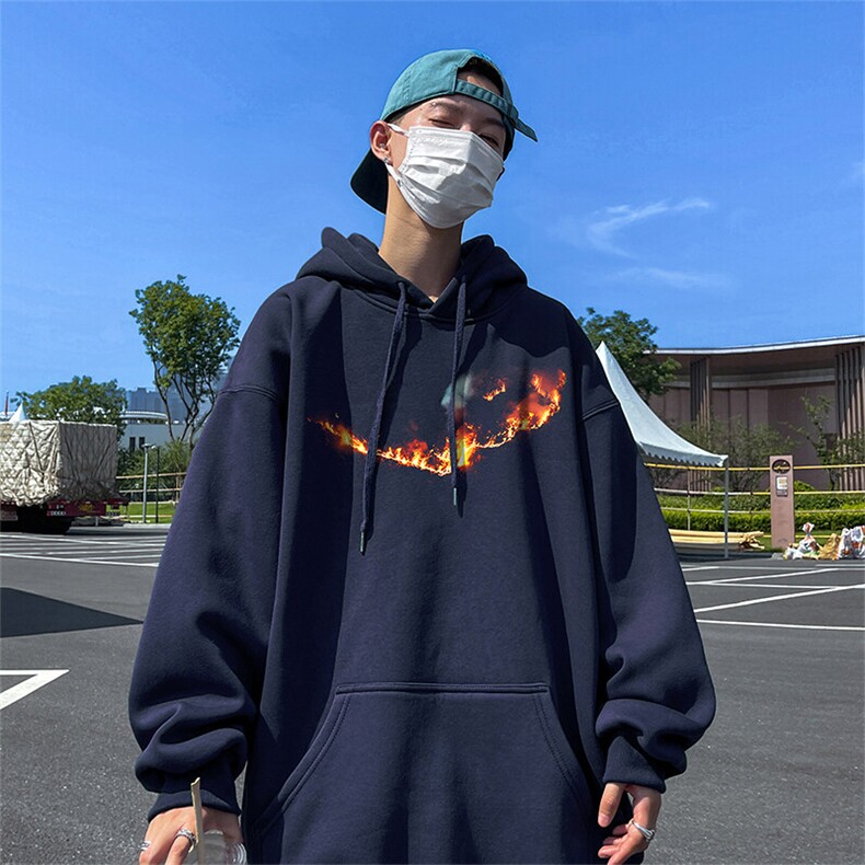 抖音得物供货可提供视频春装重磅美式宽松连帽卫衣DL2453,男装卫衣,电商A486-1