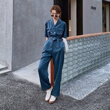 主推款大货连体裤阔腿裤雪纺裤子087，女装连体裤，柒柒家