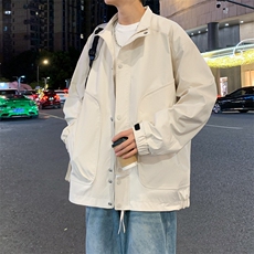 工装外套男士新款立领夹克男装春秋季休闲青少年上衣JK0228-P75，男装夹克，星座308B-2
