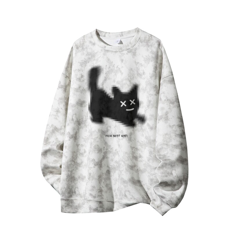 得物供货、重磅420克现货麂皮绒扎染卫衣HD019-1-LY25113ZR-P35，男装卫衣，电商019-1