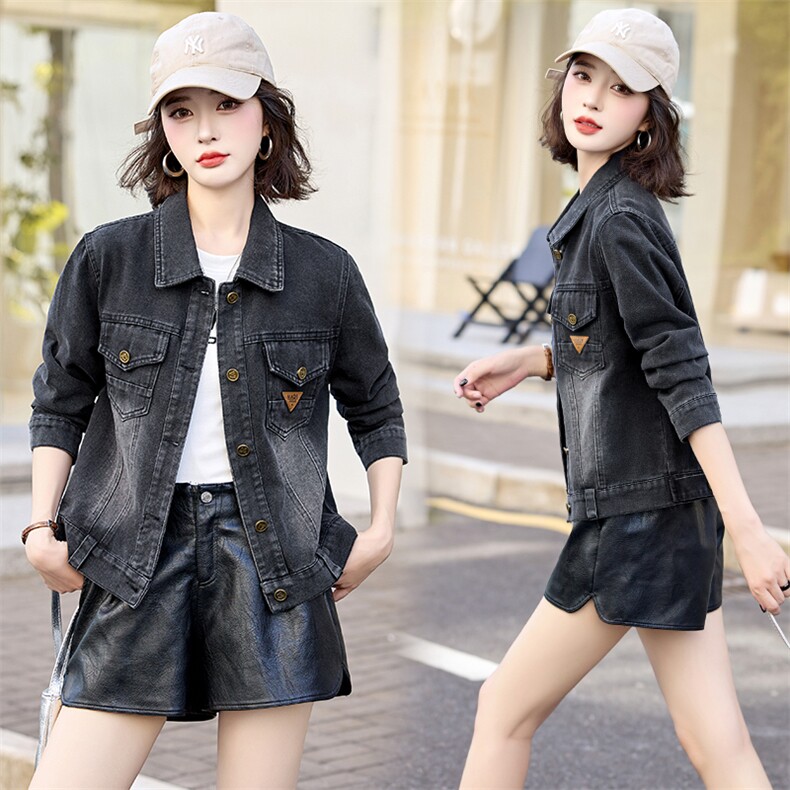 牛仔外套女春秋季2025年新款小个子女生时尚洋气百搭款上衣图片