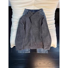 小香风卫衣男秋冬新款复古宽松情侣半拉链上衣L33744-P40加绒45，男装卫衣，星座1008