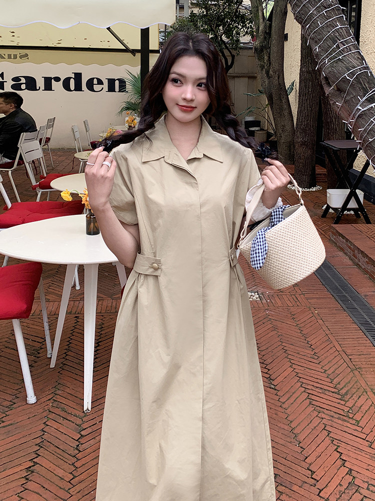 夏季新款棉布连衣裙宽松显瘦气质淑女风,女装连衣裙,鑫慧