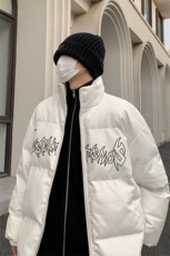 港风23新款冬季时尚百搭宽松字母印花棉服外套MY6455P115控158，男装棉衣，电商A268A