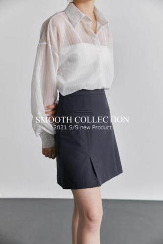 新款暗条纹衬衣两个色清爽的早秋系列，其它，SMOOTH