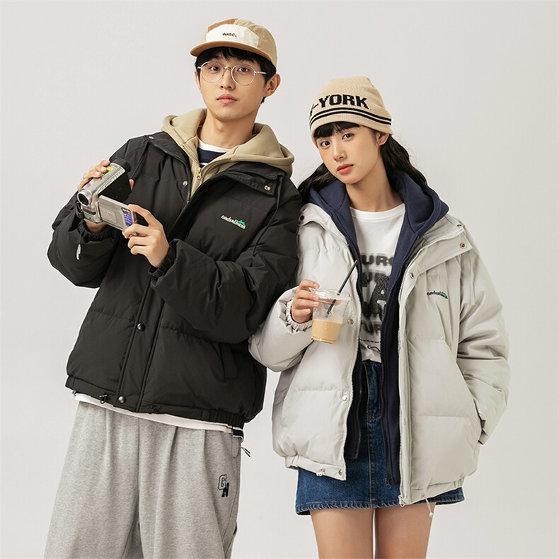 2026冬季新款男日系潮牌纯色假两件白鸭绒羽绒服厚外套YR12-F255,男装羽绒服,电商A101（原外27）