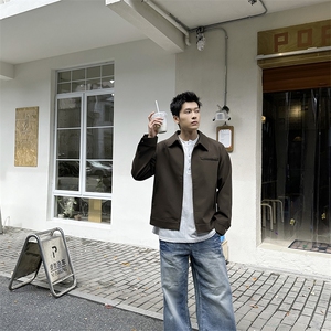 秋季2025老钱风抖音纯色休闲立领夹克店主风A236-82521-P125图片