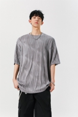 8XL-M特大码夏季短袖冰丝皱感透气T恤男潮垂感宽松半袖DX305P45，男装T恤，电商D206-1