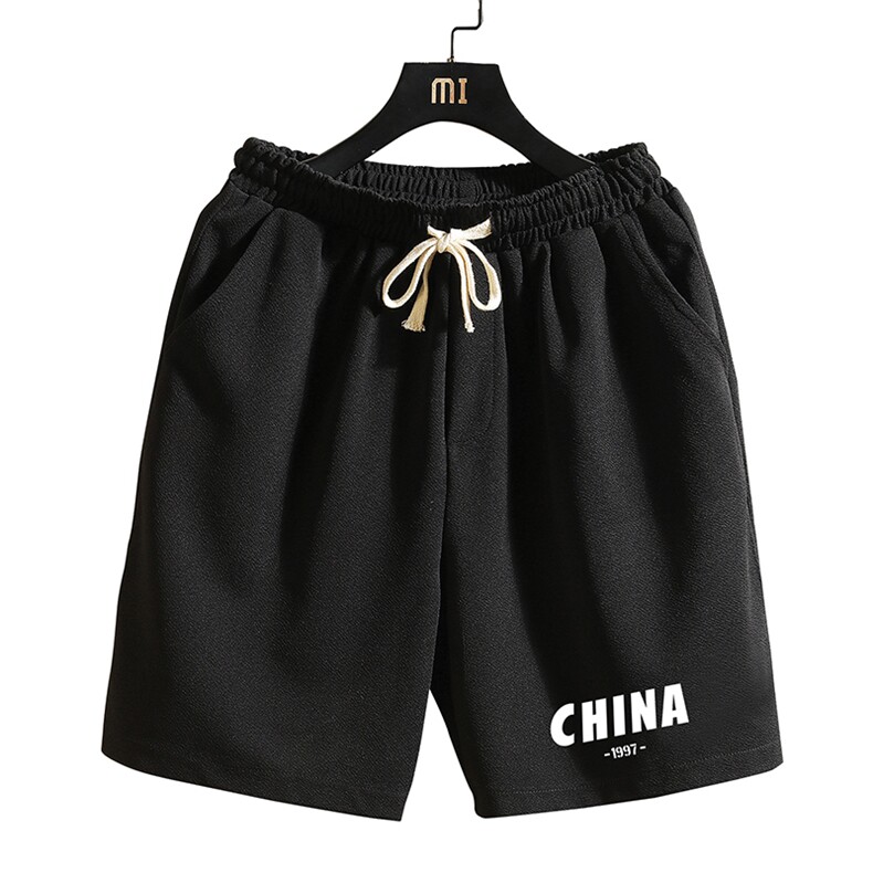 MK37248-P15冰丝短裤男士大码宽松休闲五分裤男运动中裤砖墙,男装休闲裤,电商A040A