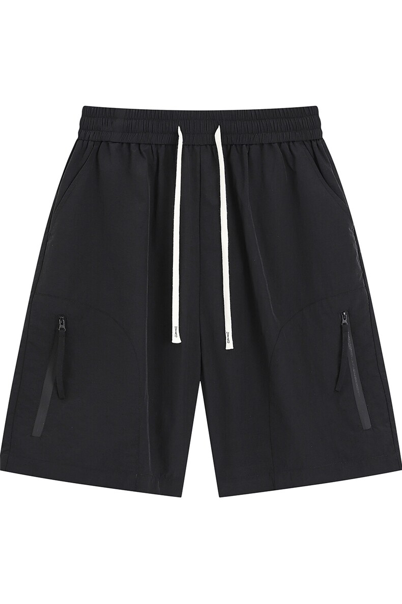 防水拉链拼接速干冰丝五分短裤DK031平铺锦纶(S-2XL)TP22,男装休闲裤,电商A088