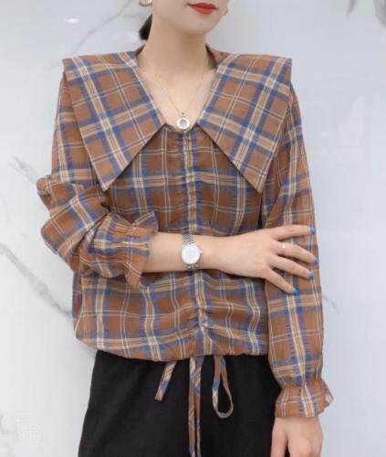 格子衬衫，女装衬衫，一家人