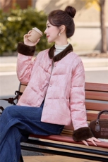 现货.短款羽绒服女2025冬季新款独特漂亮洋气新中式外套，女装羽绒服，尚洛菲