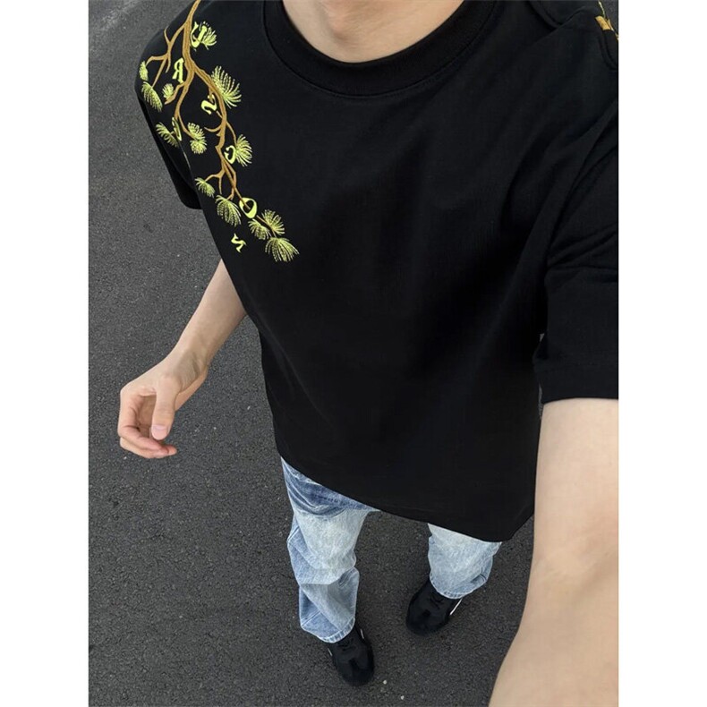 【有货】DXT988LL-特P35cleanfit重磅刺绣短袖小领口t恤男,男装T恤,星座1007（原301D）