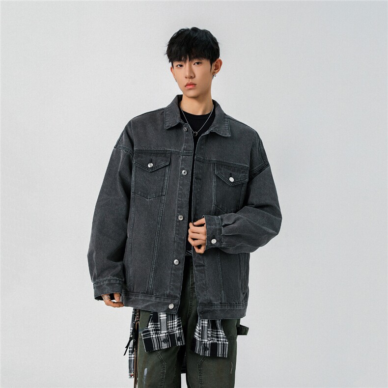 25款抖音品质牛仔夹克宽松韩版工装潮流水洗外套N999/P98148,男装夹克,星座202