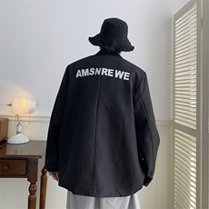 春秋西装外套男休闲韩版印花百搭学生港风宽松潮西服夹克W05-P70，男装西服，星座1008